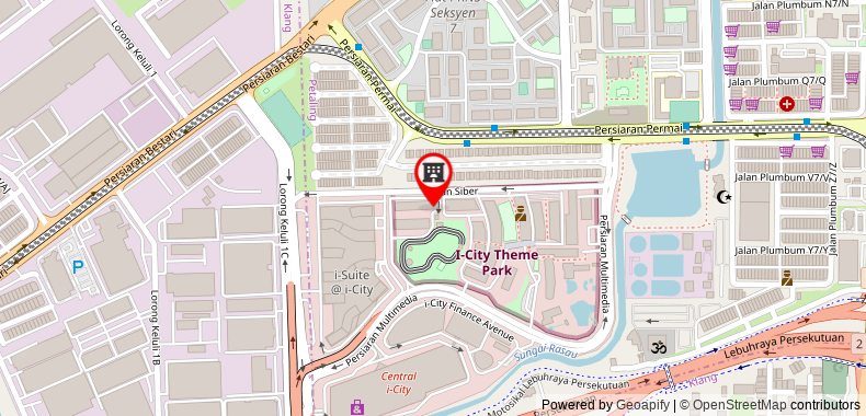 Bản đồ đến Shah Alam, I- City