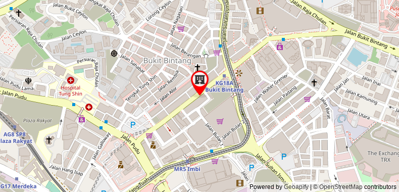 Bản đồ đến ZEN Rooms Jalan Bukit Bintang