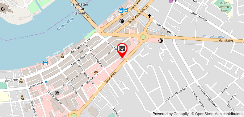 在地图上查看麻坡街景酒店