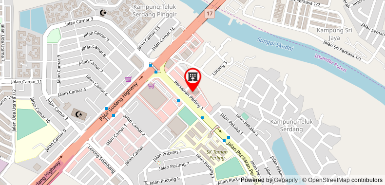 Bản đồ đến Khách sạn Amerin Johor Bahru