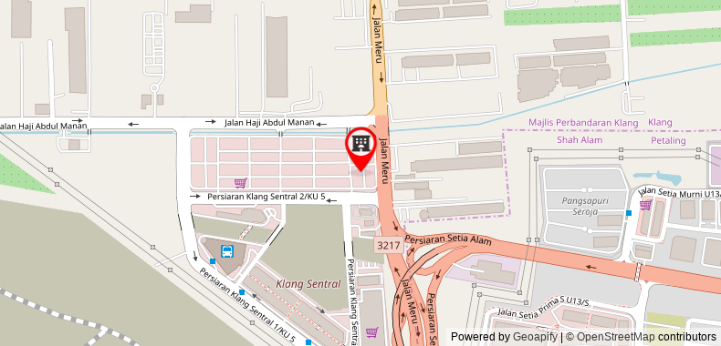 Bản đồ đến Khách sạn 1st Inn Klang Sentral