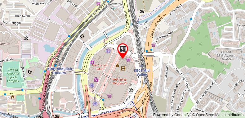 Bản đồ đến Khách sạn The Boulevard - A St Giles Kuala Lumpur