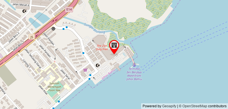 Berjaya Waterfront Hotel on maps
