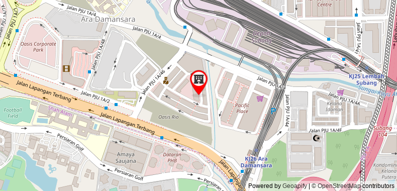 Bản đồ đến Khách sạn The Verve PJ Damansara