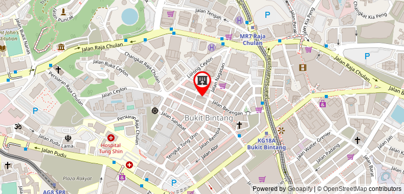 Hexa Hotel & Backpackers Bukit Bintang on maps