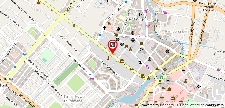 Bản đồ đến Khách sạn Puri Melaka