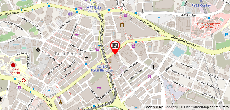 Bản đồ đến Khách sạn ANSA Kuala Lumpur