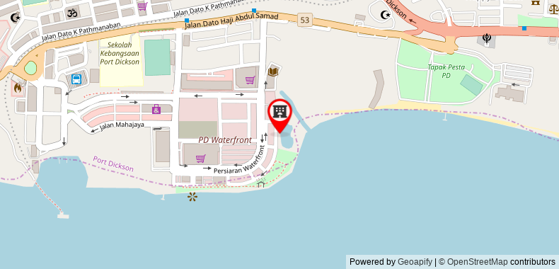 Waterfront Boutique Hotel on maps