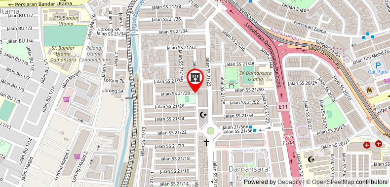 Bản đồ đến Empire Damansara Studio, free parking, internet