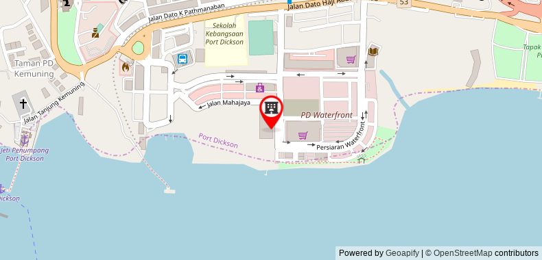 Bản đồ đến Khách sạn D’Wharf & Serviced Residence