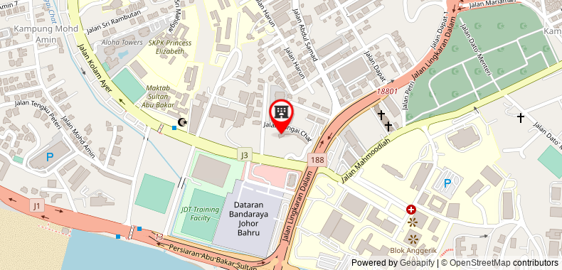 Bản đồ đến Khách sạn Thistle Johor Bahru