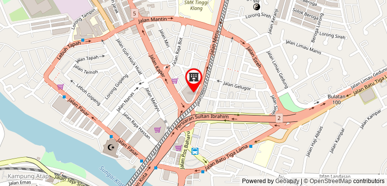 Bản đồ đến Khách sạn Aliya Klang