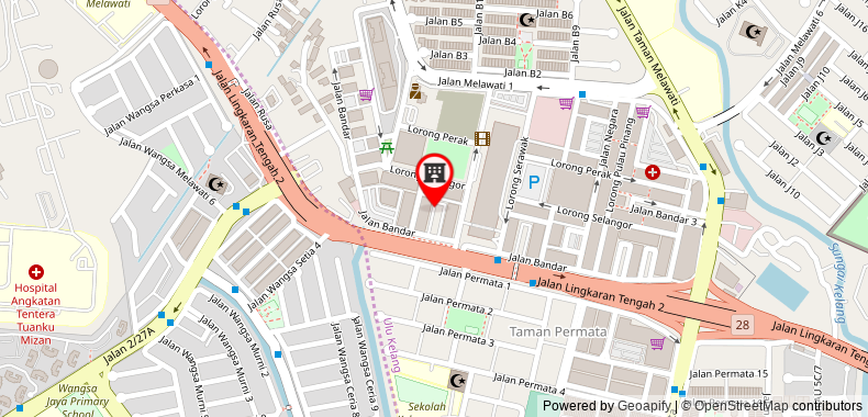 ARK Taman Melawati Hotel on maps