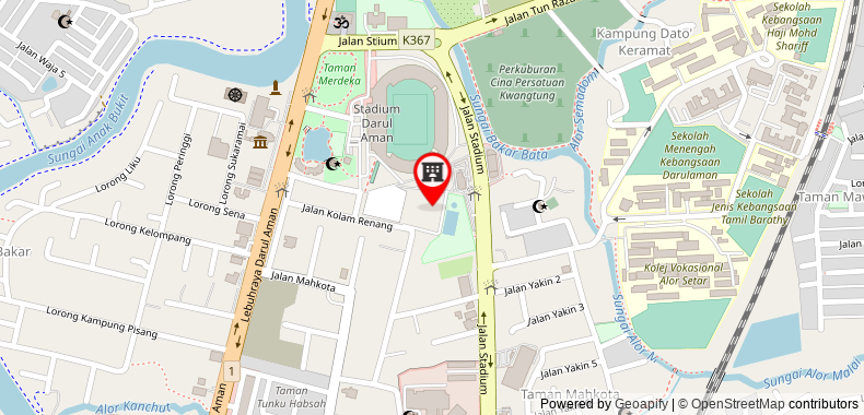 Bản đồ đến Khách sạn Seri Malaysia Alor Setar