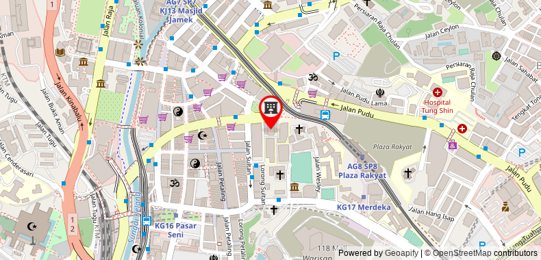 Bản đồ đến Khách sạn AnCasa Kuala Lumpur by Ancasa s and Resorts