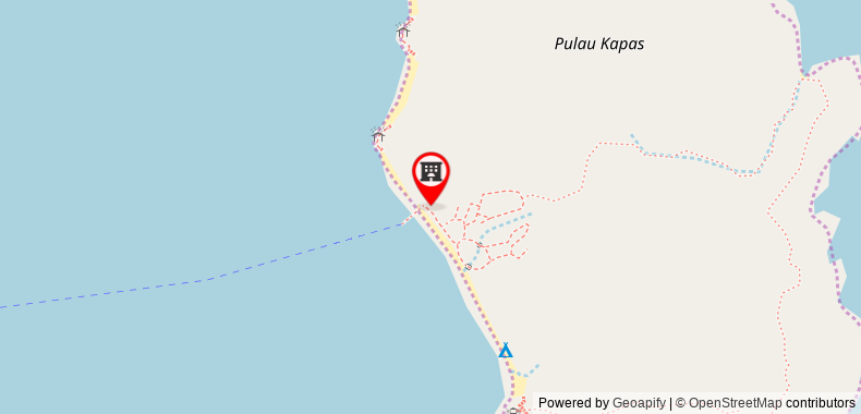 Kapas Island Resort on maps