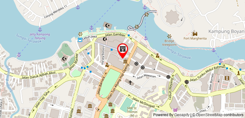 The Waterfront Hotel on maps