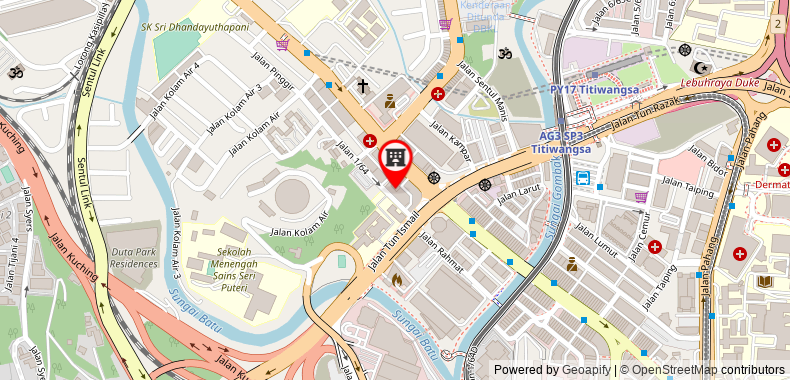 Bản đồ đến Khách sạn Dynasty Kuala Lumpur