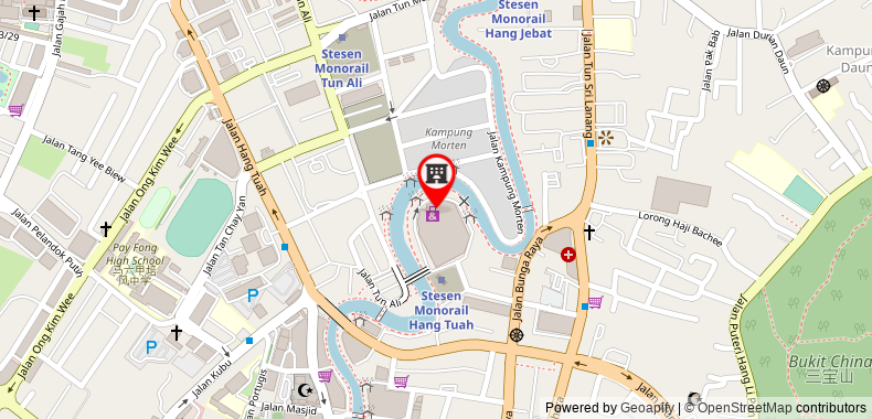 Bản đồ đến Khách sạn Swiss-Garden Melaka