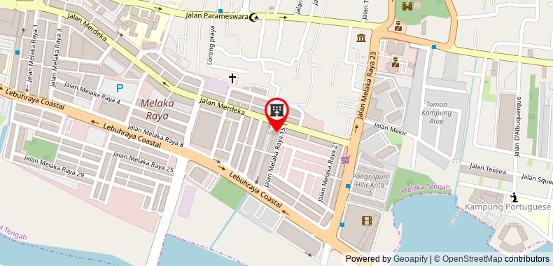 906 Hotel Melaka Raya on maps