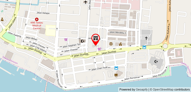 T Hotel on maps