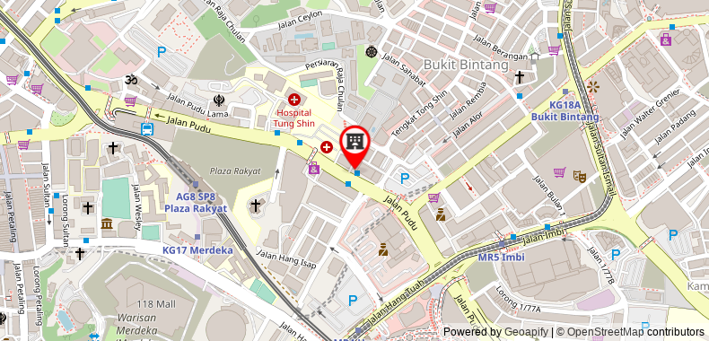 Bản đồ đến Khách sạn My @ Bukit Bintang