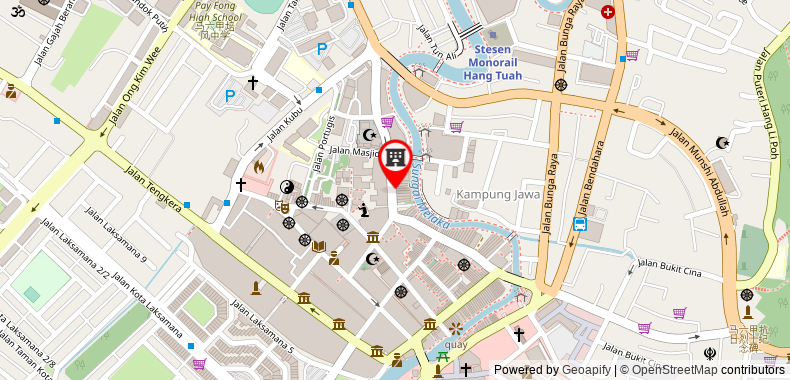 Bản đồ đến Khách sạn Aava Malacca