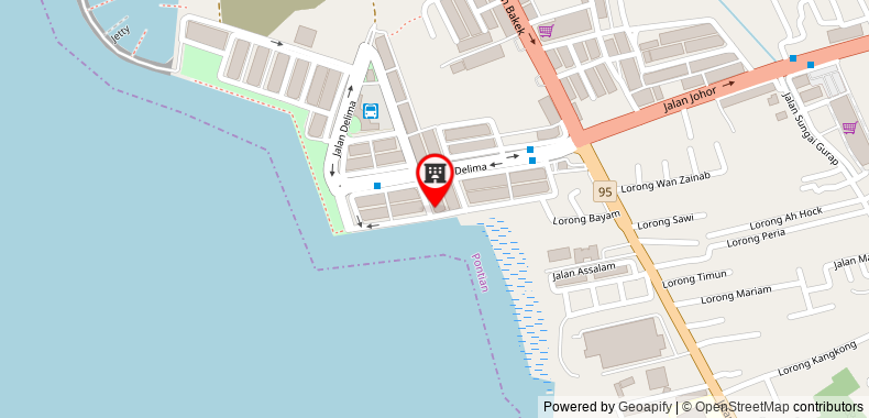 The Oikos Hotel on maps