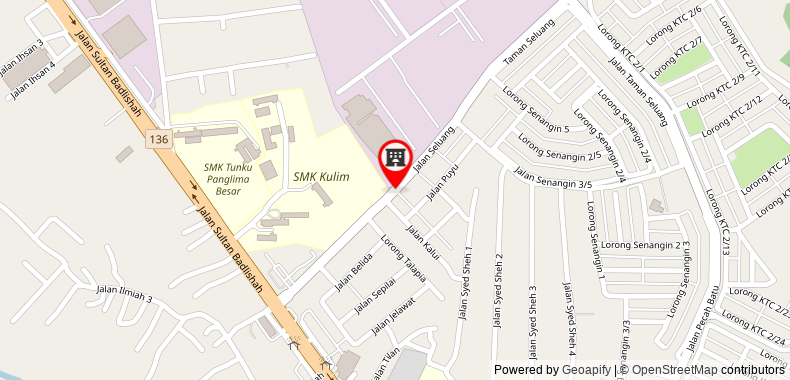 Bản đồ đến Khách sạn E- @ Kulim