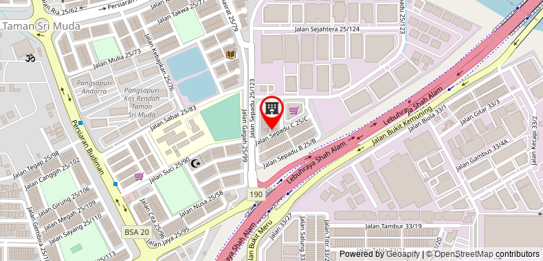 Bản đồ đến Khách sạn Comfort Shah Alam