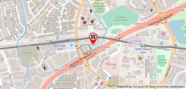 Bản đồ đến Khách sạn Armada Petaling Jaya