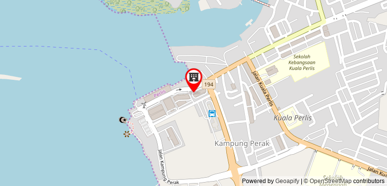 Bản đồ đến Khách sạn Seaview Kuala Perlis
