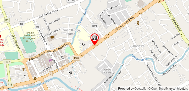 Bản đồ đến Khách sạn The Putra Regency