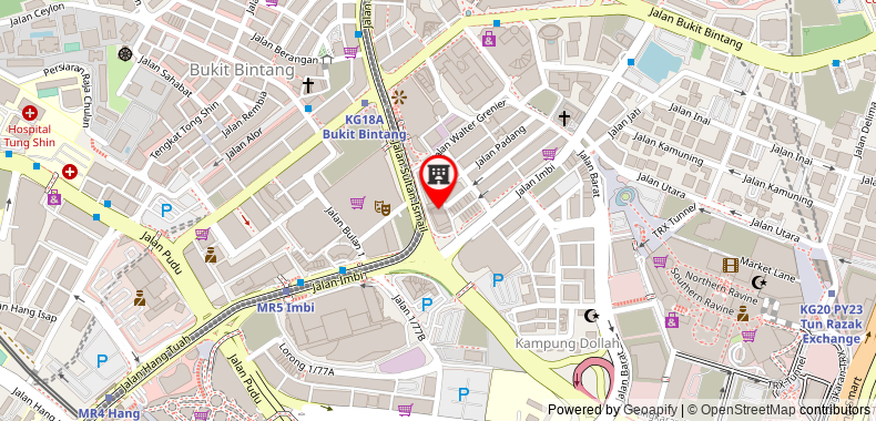 PARKROYAL Kuala Lumpur on maps