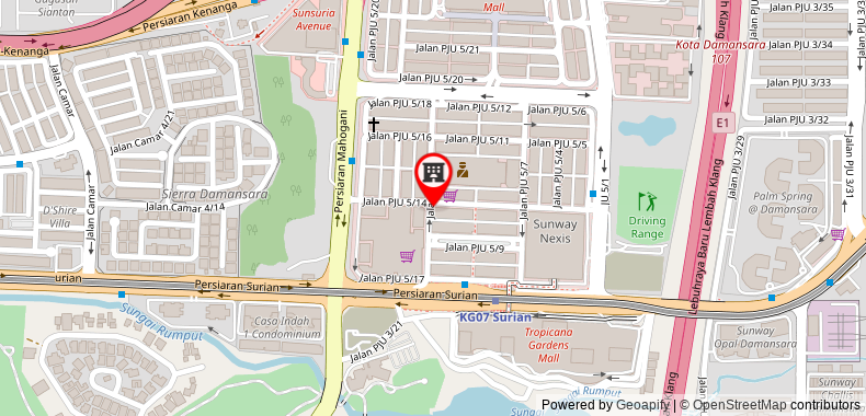 Bản đồ đến Khách sạn H Boutique Xplorer Kota Damansara
