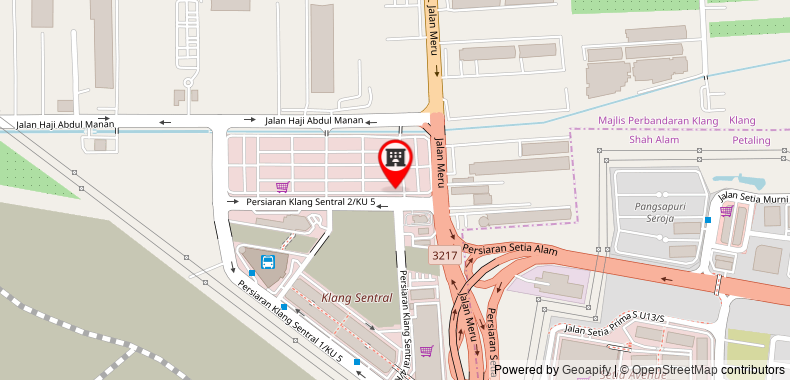 Bản đồ đến Khách sạn OYO 89894 1st Inn Klang Sentral