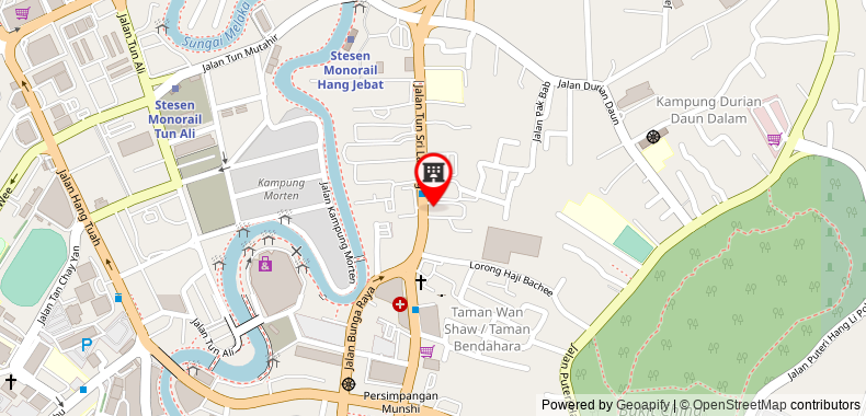 Bản đồ đến Khách sạn Sentral Melaka @ City Centre