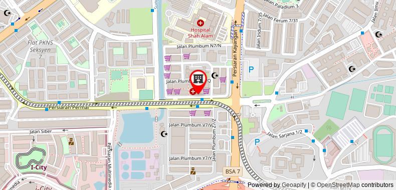 Bản đồ đến Khách sạn Rest & Go Shah Alam @ Uitm & Hospital Shah Alam