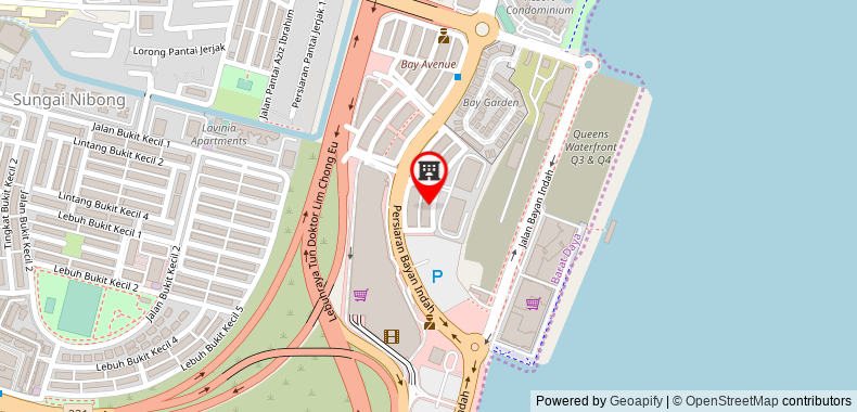 Bản đồ đến Khách sạn Apple 1 Queensbay