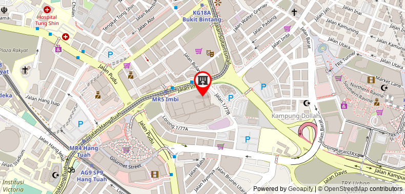 Bản đồ đến Berjaya Times Square Service Suite Kuala Lumpur