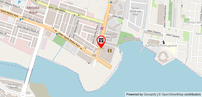 Bản đồ đến Khách sạn DoubleTree by Hilton Melaka