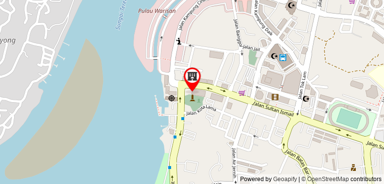 在地图上查看瓜拉登嘉樓阿里納精品酒店