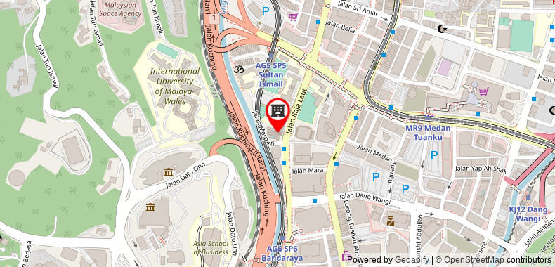 在地图上查看吉隆坡市中心峰會酒店