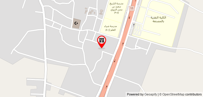 Bản đồ đến Khách sạn Al Musafir
