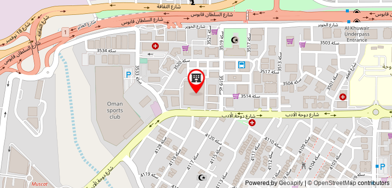 Bản đồ đến Hilton Garden Inn Muscat Al Khuwair