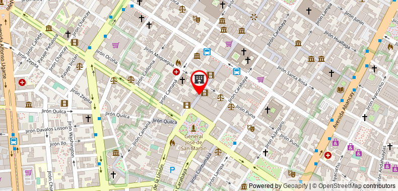 Bản đồ đến Khách sạn Gran Bolivar Lima