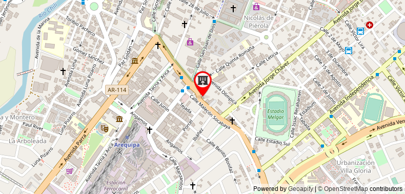 Bản đồ đến Khách sạn Toulouse Arequipa