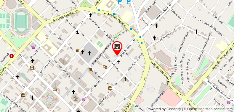 Gran Bolivar Hotel on maps