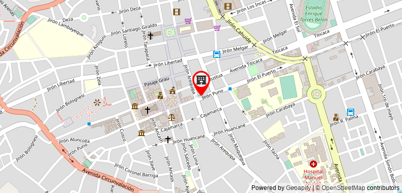 Bản đồ đến Khách sạn Casona Plaza