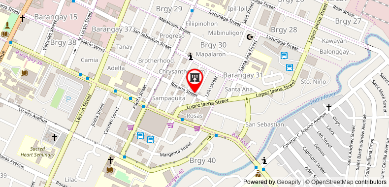 在地图上查看紅門酒店@羅薩瑞歐街-巴科洛德
